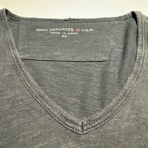 John Varvatos men’s distressed black tee.